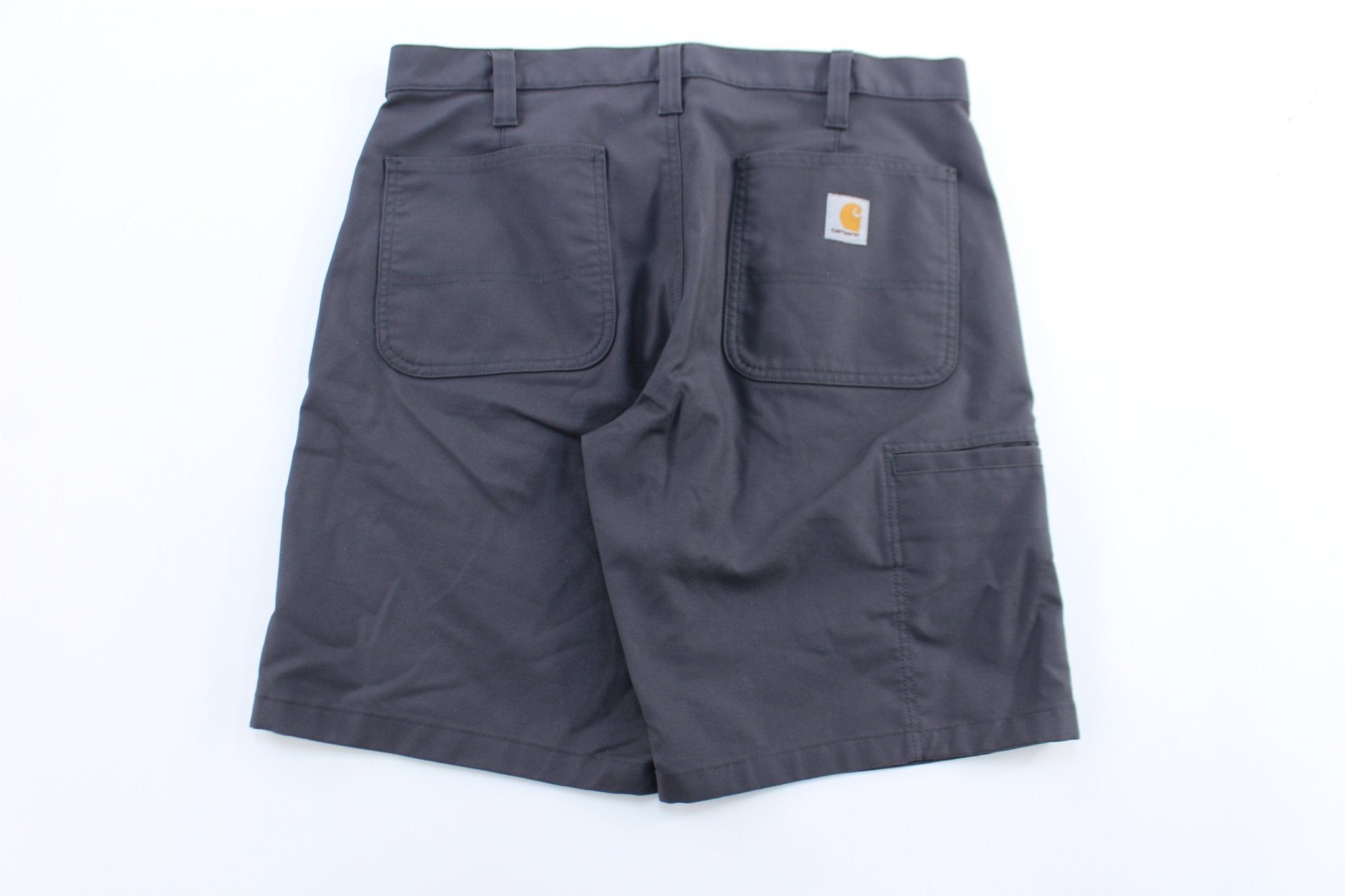 Carhartt Logo Patch Grey Shorts - ThriftedThreads.com