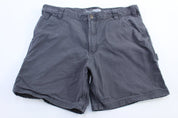 Carhartt Logo Patch Grey Shorts - ThriftedThreads.com