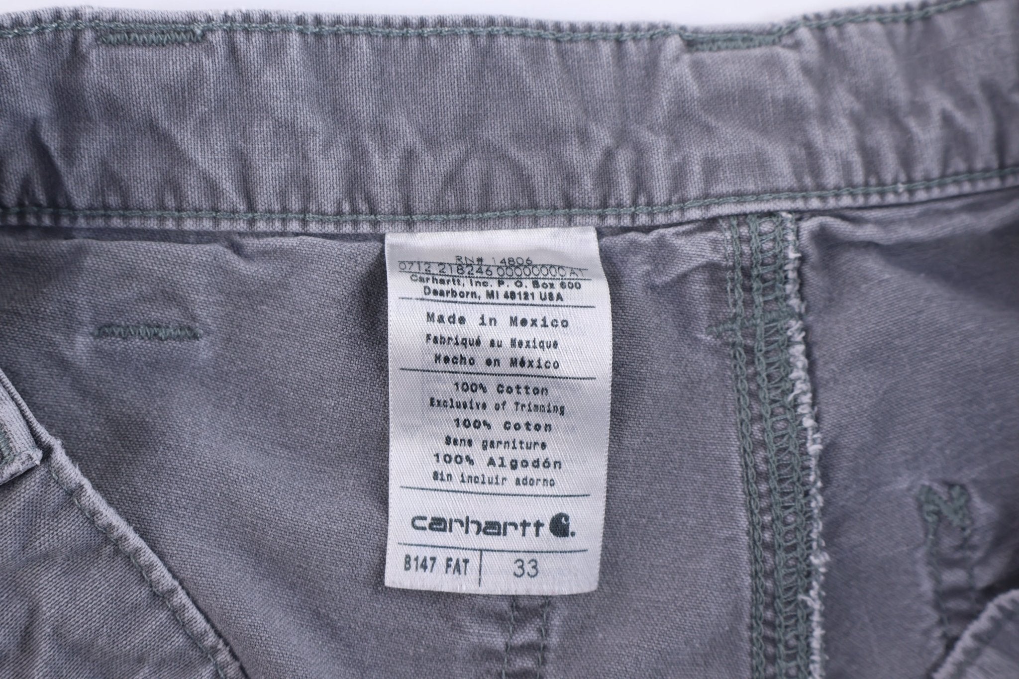 Carhartt Logo Patch Grey Shorts - Pants/Shorts - Thrifted Threads