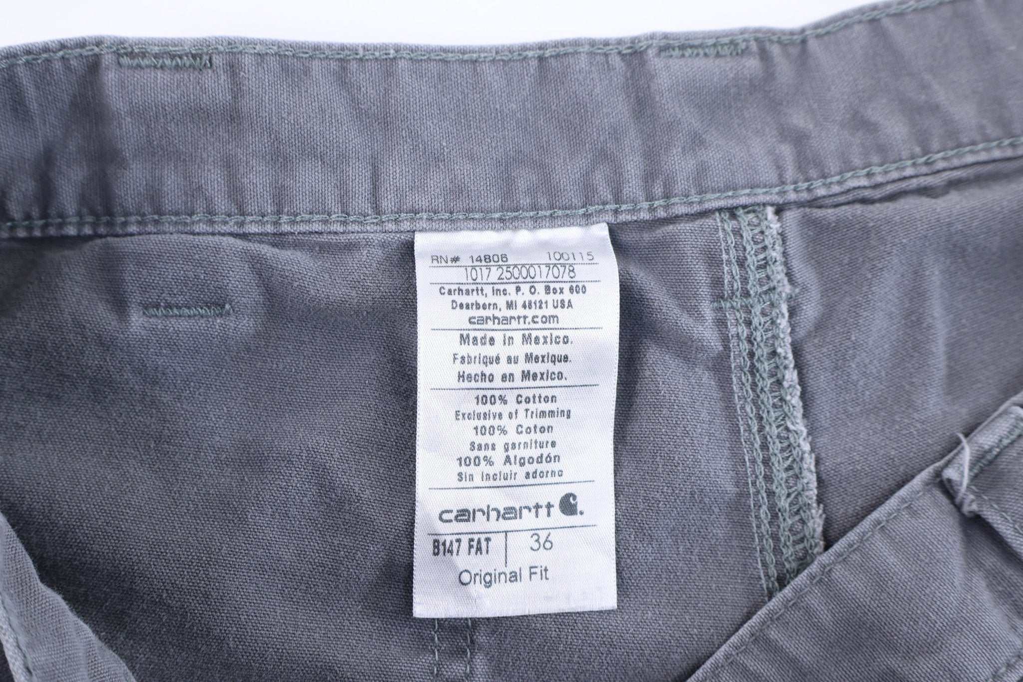 Carhartt Logo Patch Grey Shorts - Pants/Shorts - Thrifted Threads