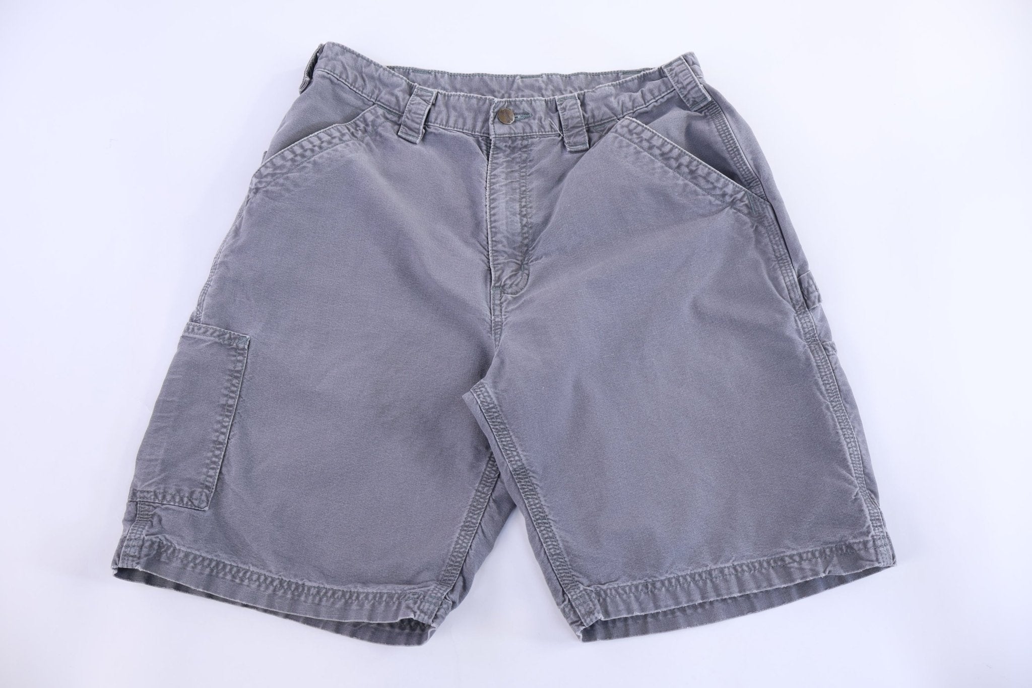 Carhartt Logo Patch Grey Shorts - Pants/Shorts - Thrifted Threads