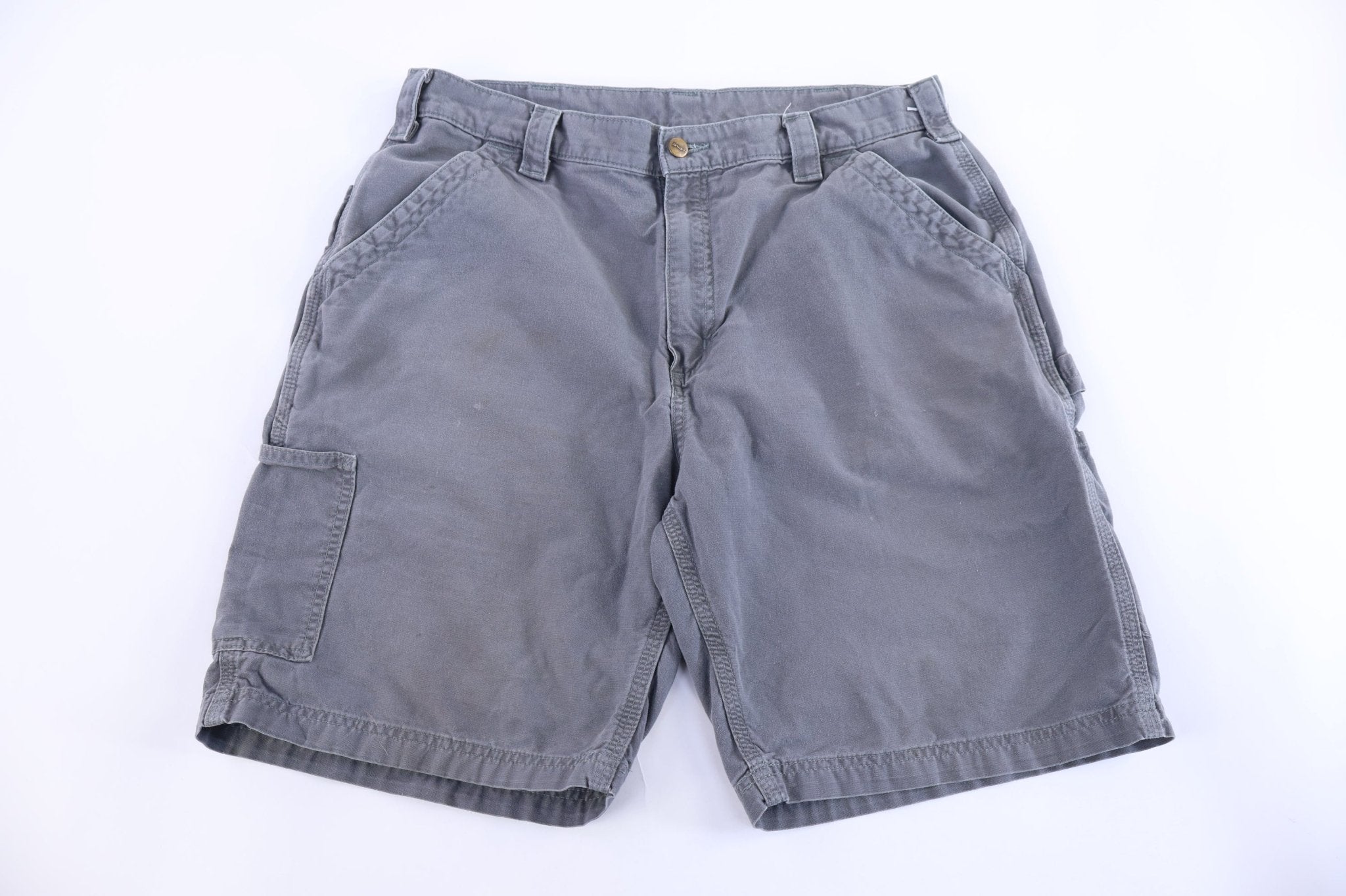 Carhartt Logo Patch Grey Shorts - Pants/Shorts - Thrifted Threads