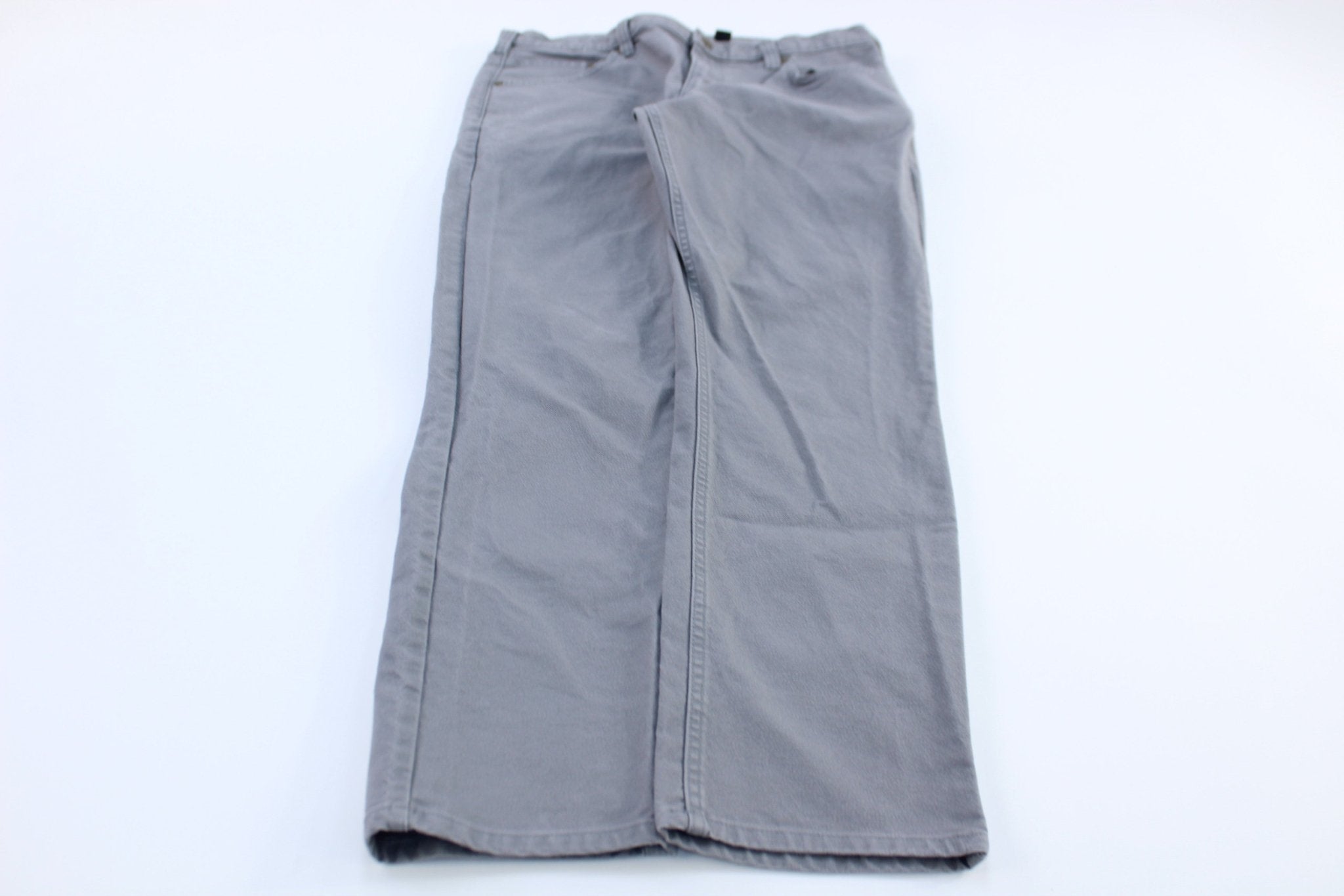 Carhartt Logo Patch Grey Slim Fit Pants - Pants - Thrifted Threads