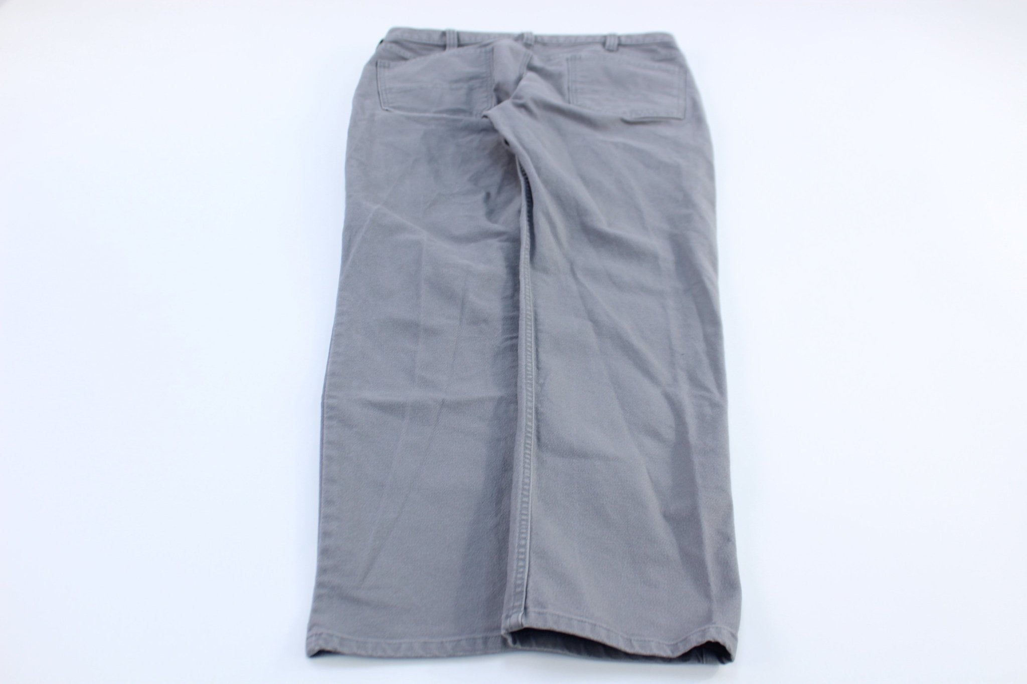 Carhartt Logo Patch Grey Slim Fit Pants - Pants - Thrifted Threads