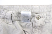 Carhartt Logo Patch Ivory White Carpenter Shorts - ThriftedThreads.com