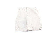 Carhartt Logo Patch Ivory White Carpenter Shorts - ThriftedThreads.com
