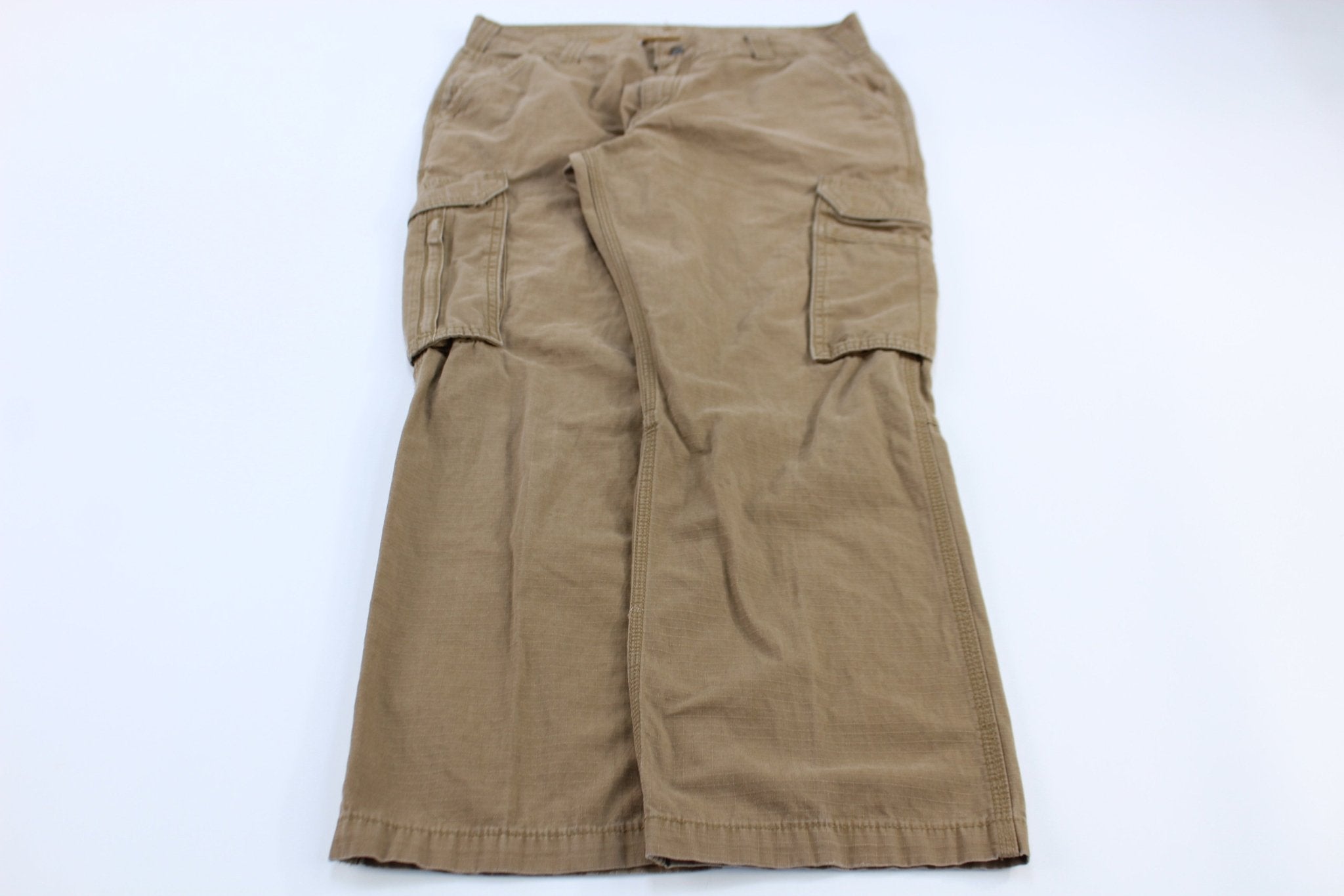Carhartt Logo Patch Khaki Cargo Pants - ThriftedThreads.com