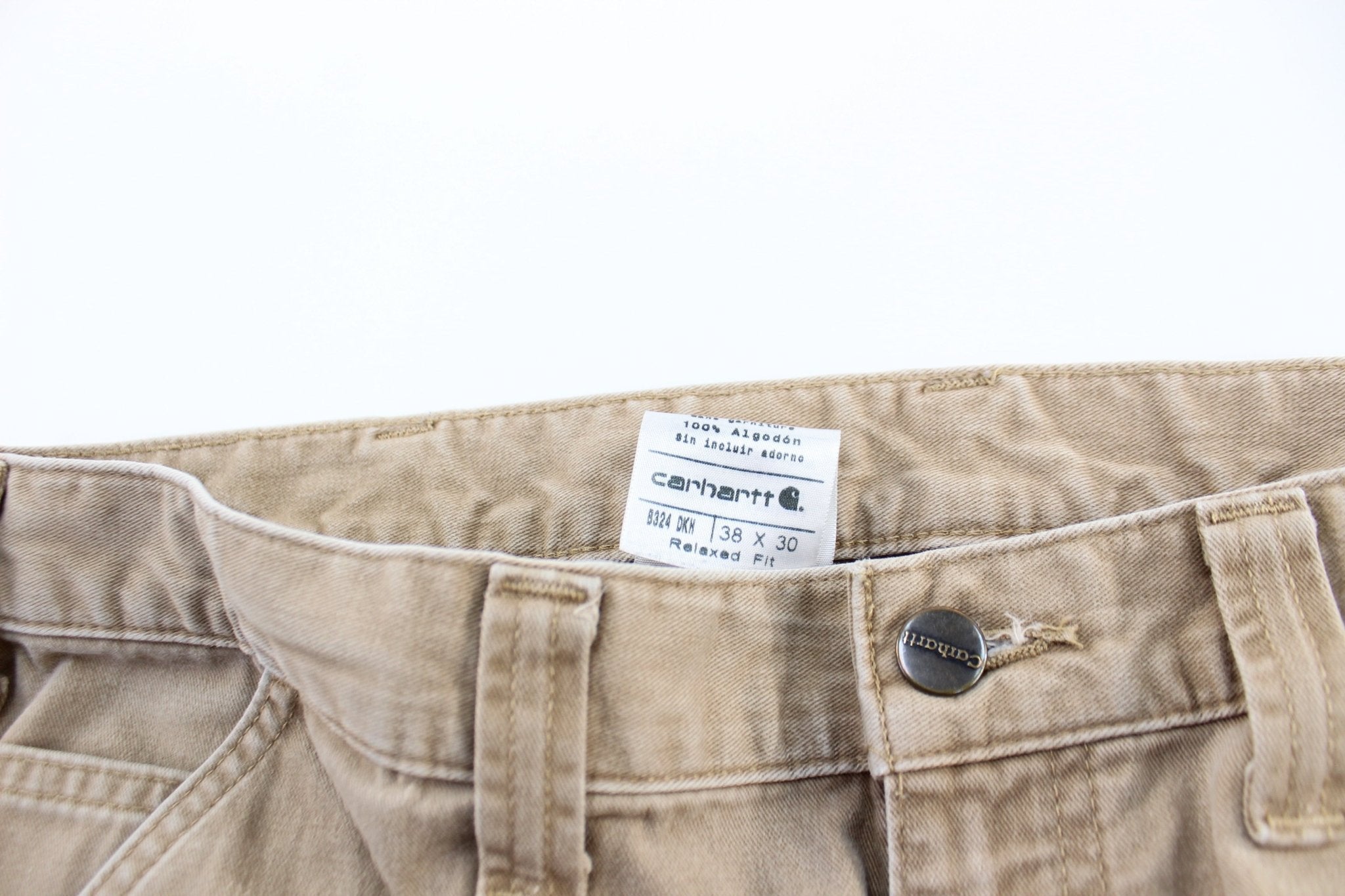 Carhartt Logo Patch Khaki Carpenter Pants - Pants/Shorts - Thrifted Threads
