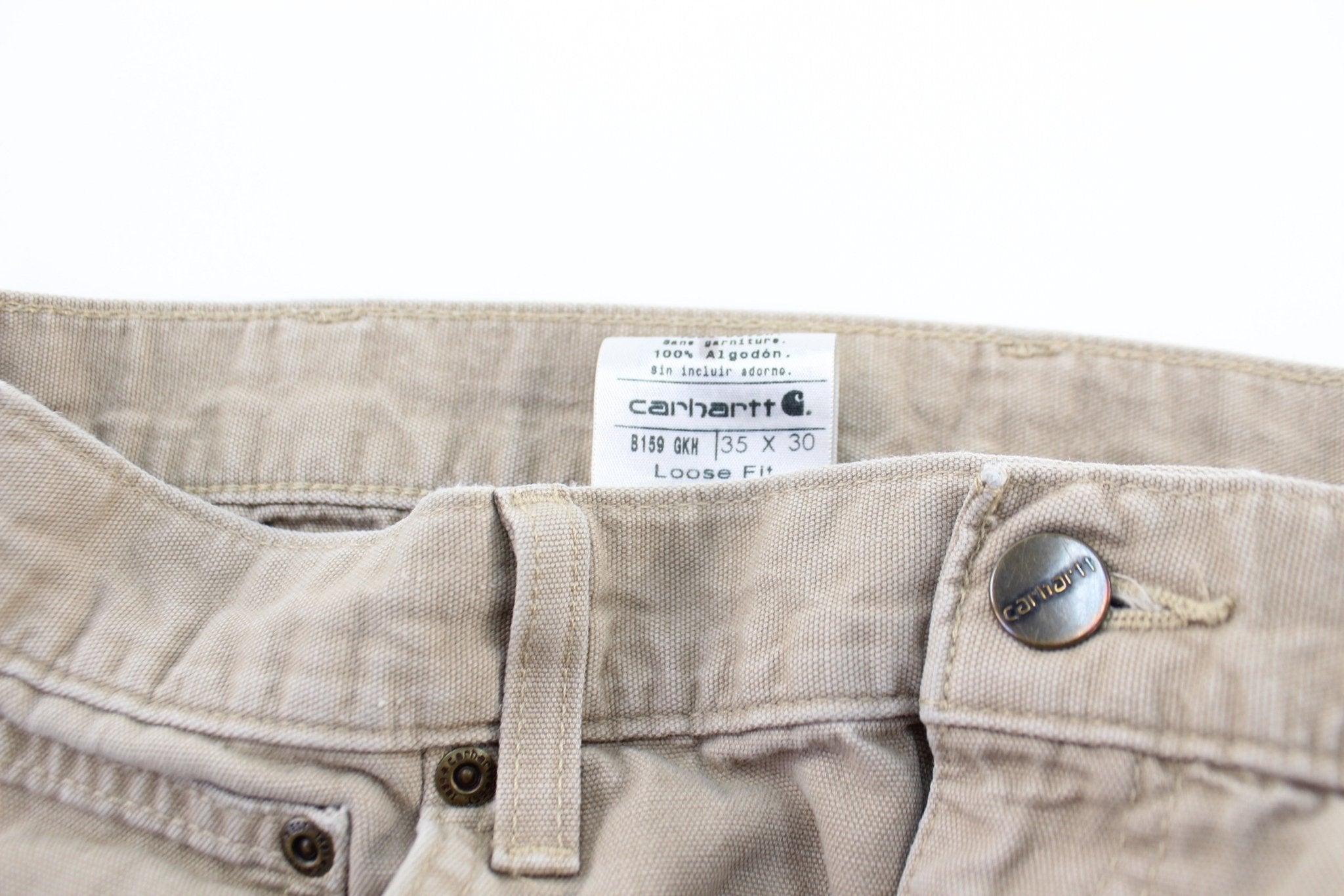 Carhartt Logo Patch Khaki Pants - Pants/Shorts - Thrifted Threads