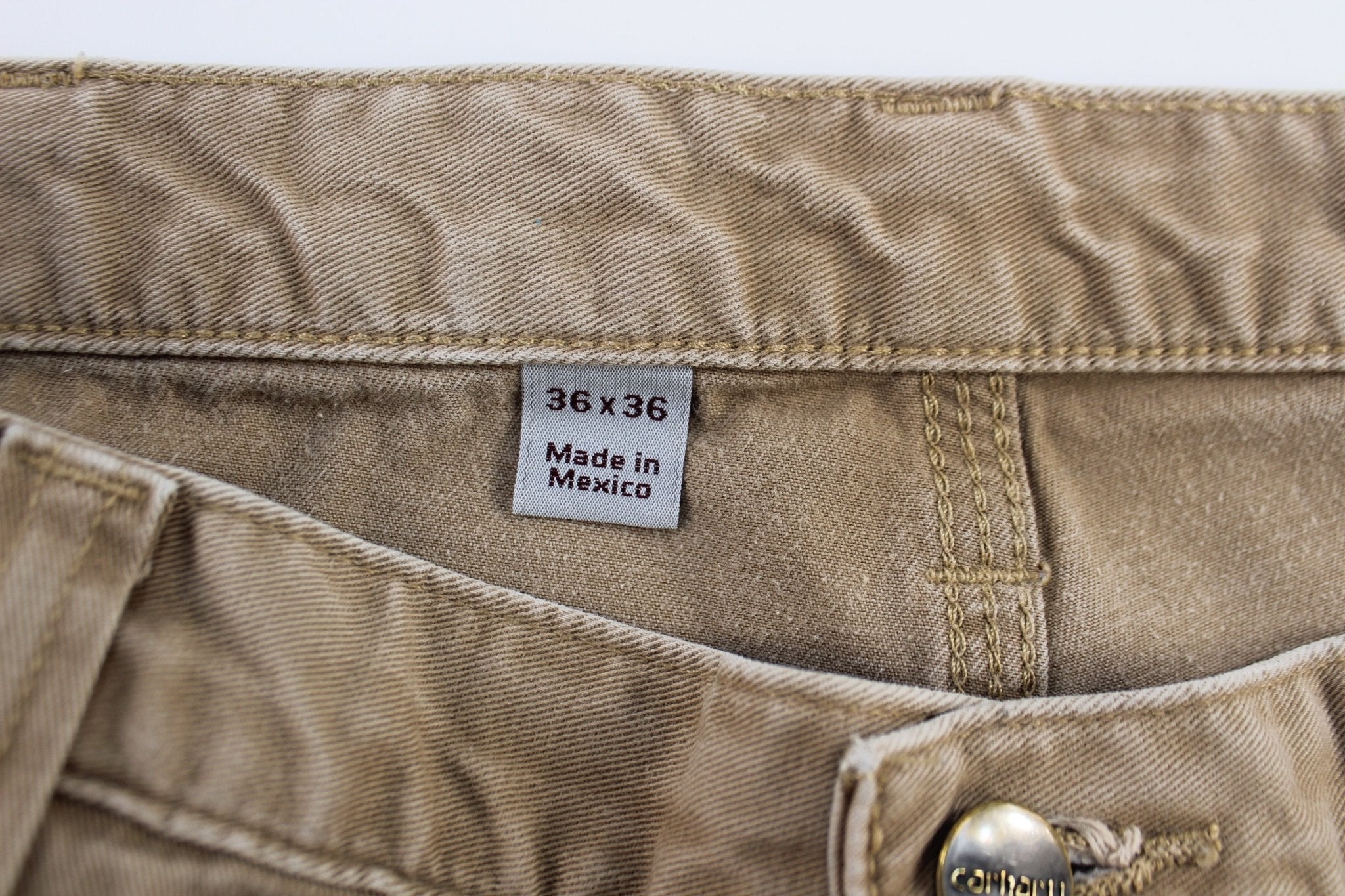 Carhartt Logo Patch Khaki Pants - Pants/Shorts - Thrifted Threads