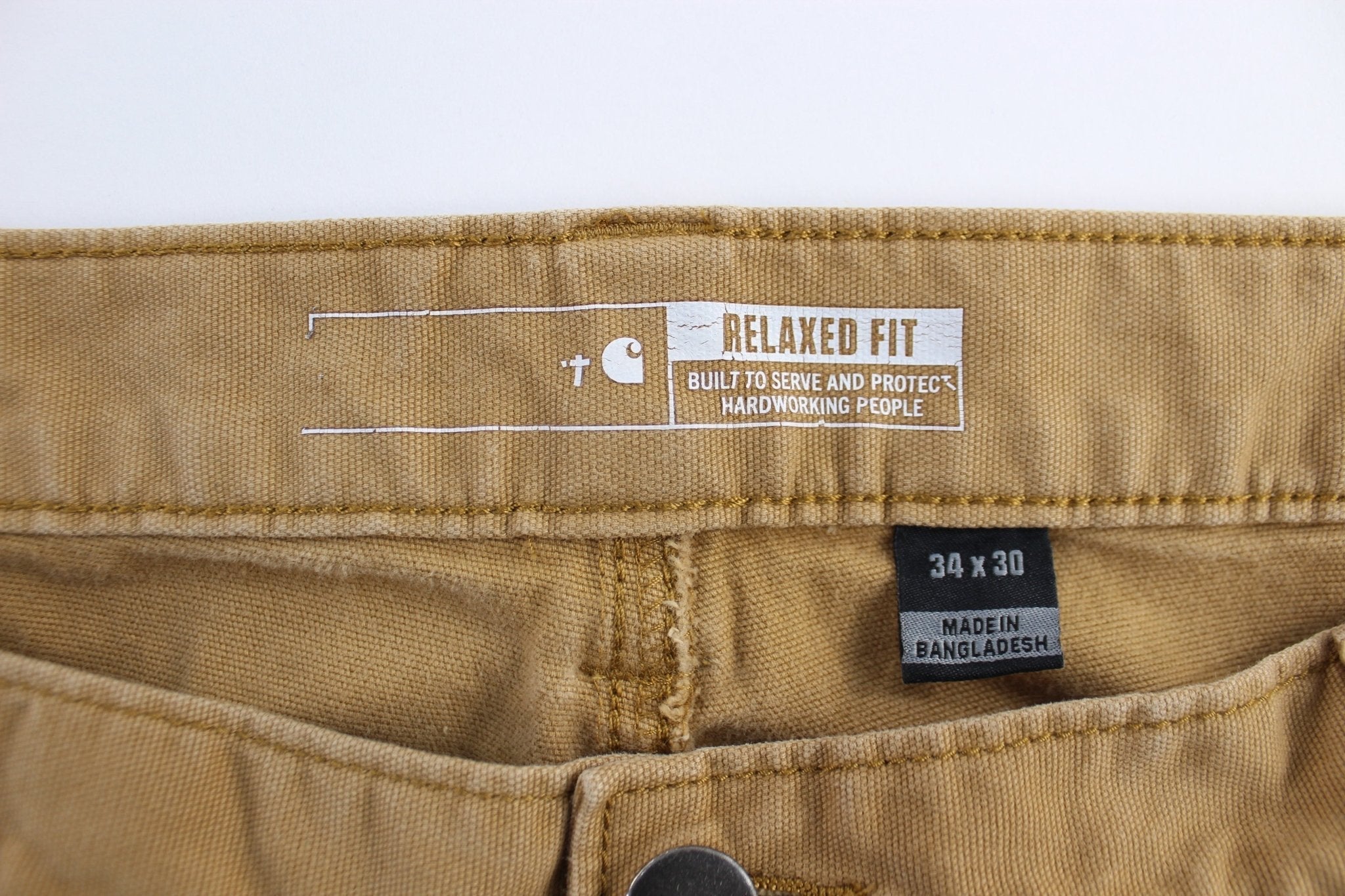 Carhartt Logo Patch Khaki Relaxed Fit Pants - Pants/Shorts - Thrifted Threads