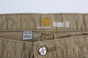 Carhartt Logo Patch Khaki Relaxed Fit Pants - Pants/Shorts - Thrifted Threads