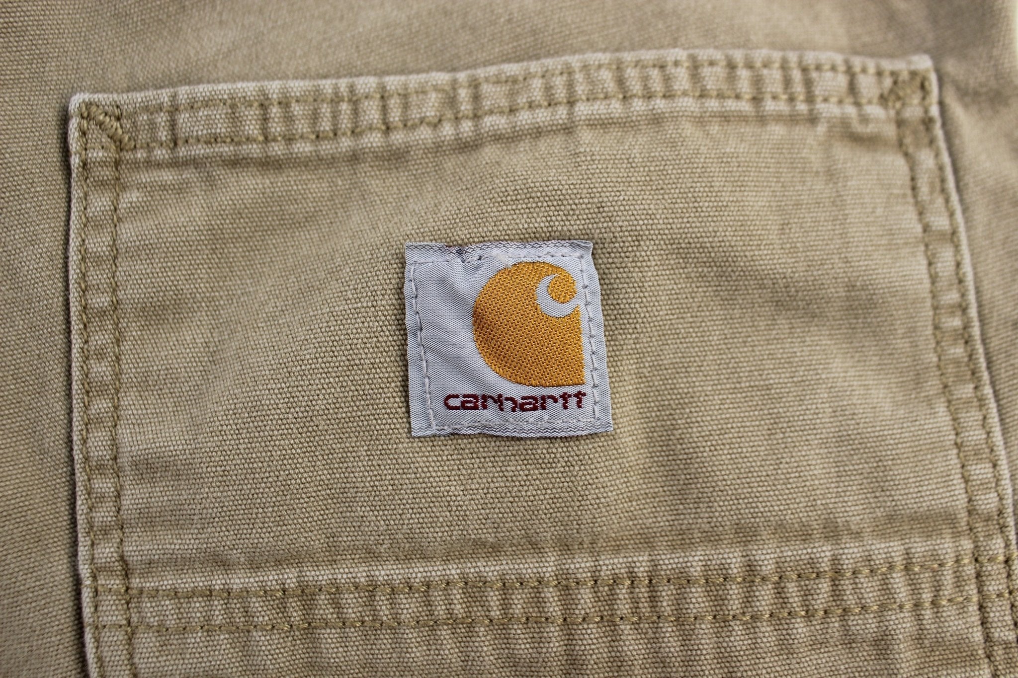 Carhartt Logo Patch Khaki Relaxed Fit Pants - Pants/Shorts - Thrifted Threads