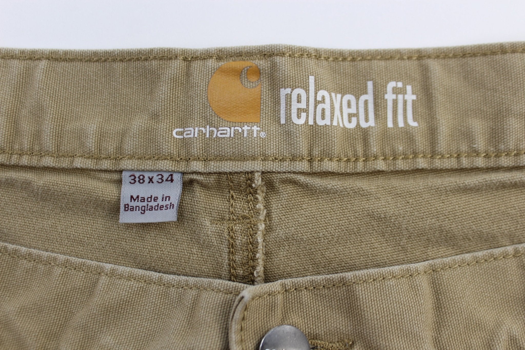 Carhartt Logo Patch Khaki Relaxed Fit Pants - Pants/Shorts - Thrifted Threads