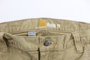 Carhartt Logo Patch Khaki Straight Fit Pants - ThriftedThreads.com