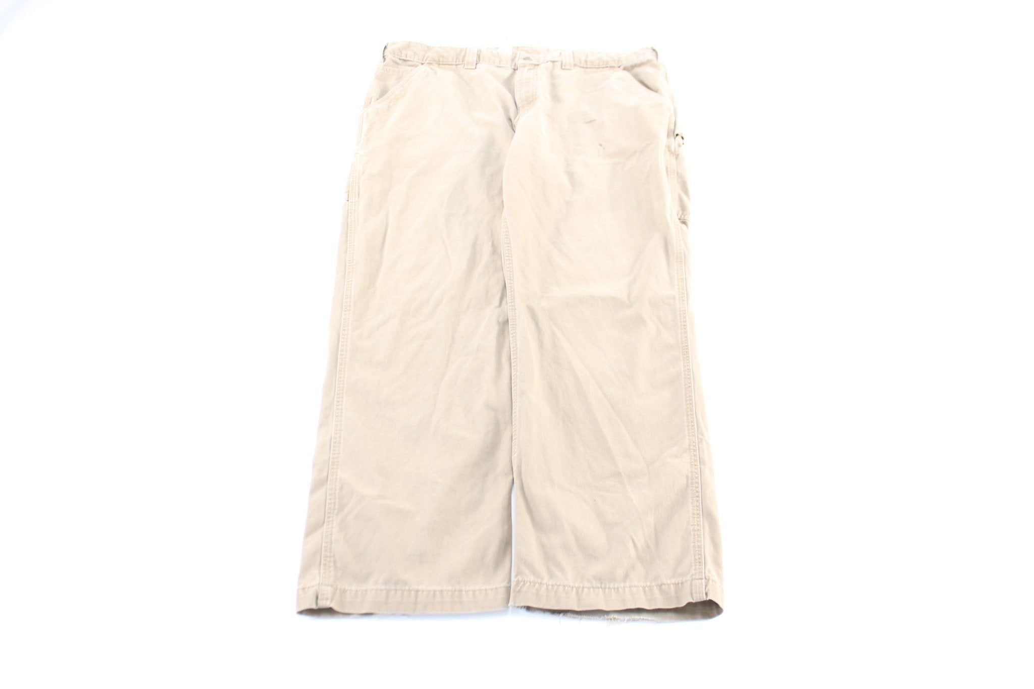 Carhartt Logo Patch Ligh Tan Carpenter Pants - Pants/Shorts - Thrifted Threads