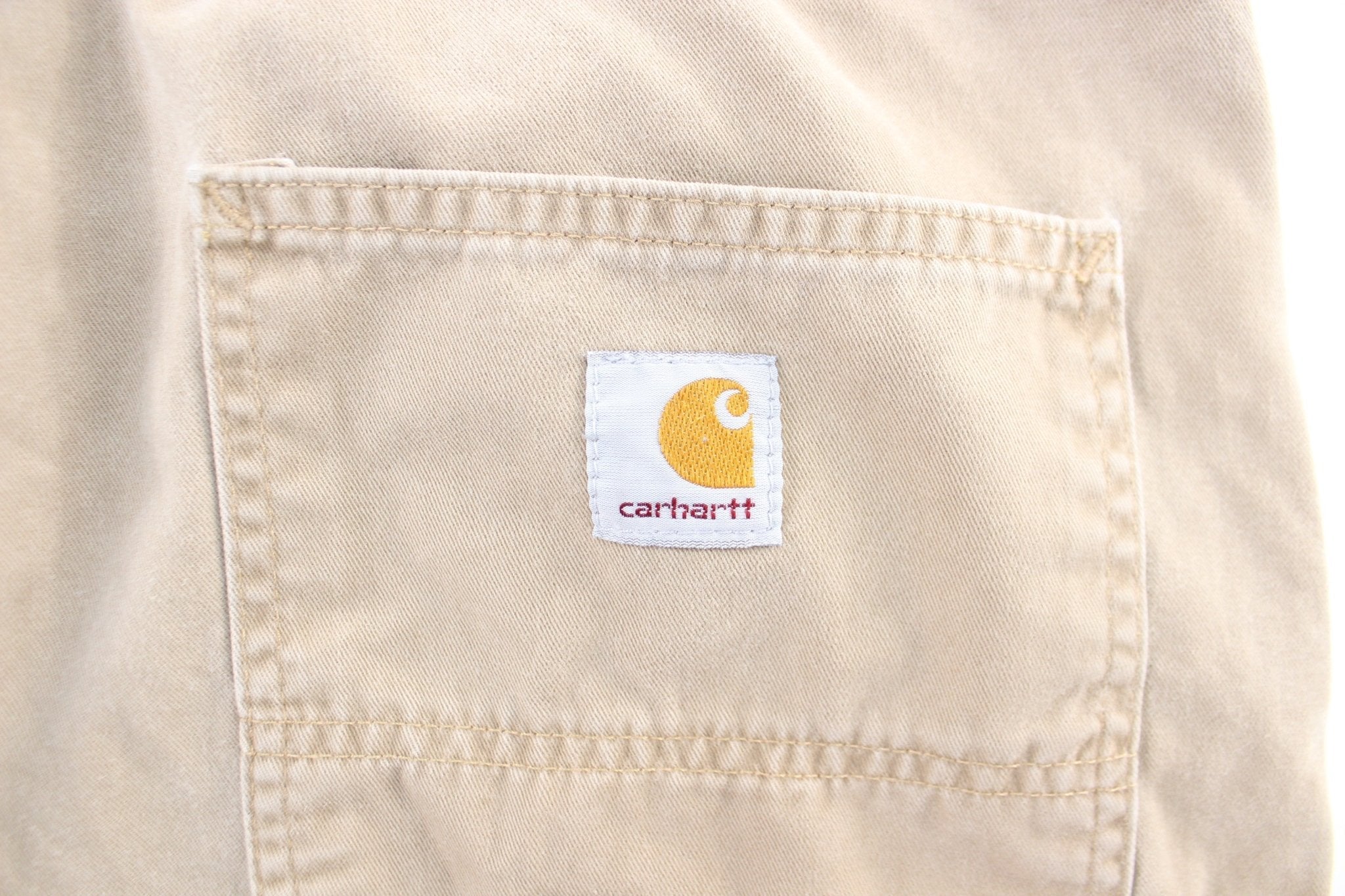 Carhartt Logo Patch Ligh Tan Carpenter Pants - Pants/Shorts - Thrifted Threads