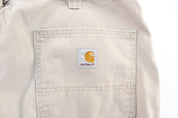 Carhartt Logo Patch Light Beige Carpenter Pants - ThriftedThreads.com