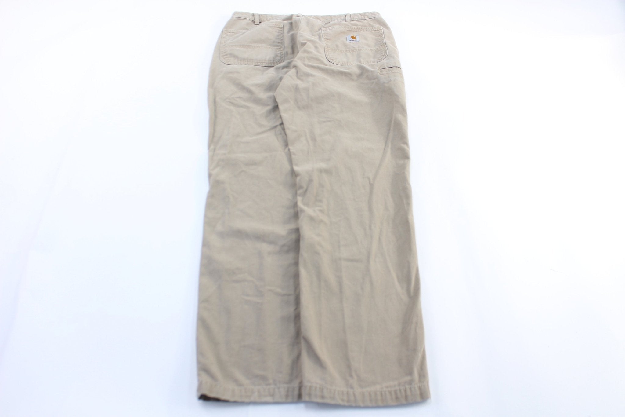 Carhartt Logo Patch Light Beige Carpenter Pants - Pants/Shorts - Thrifted Threads