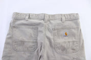 Carhartt Logo Patch Light Beige Pants - ThriftedThreads.com