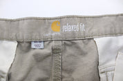 Carhartt Logo Patch Light Beige Pants - ThriftedThreads.com