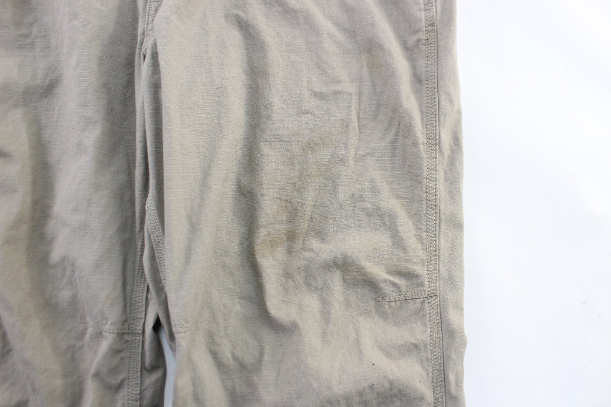 Carhartt Logo Patch Light Beige Pants - ThriftedThreads.com