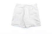 Carhartt Logo Patch Light Beige Shorts - ThriftedThreads.com