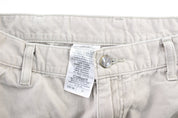 Carhartt Logo Patch Light Beige Shorts - ThriftedThreads.com