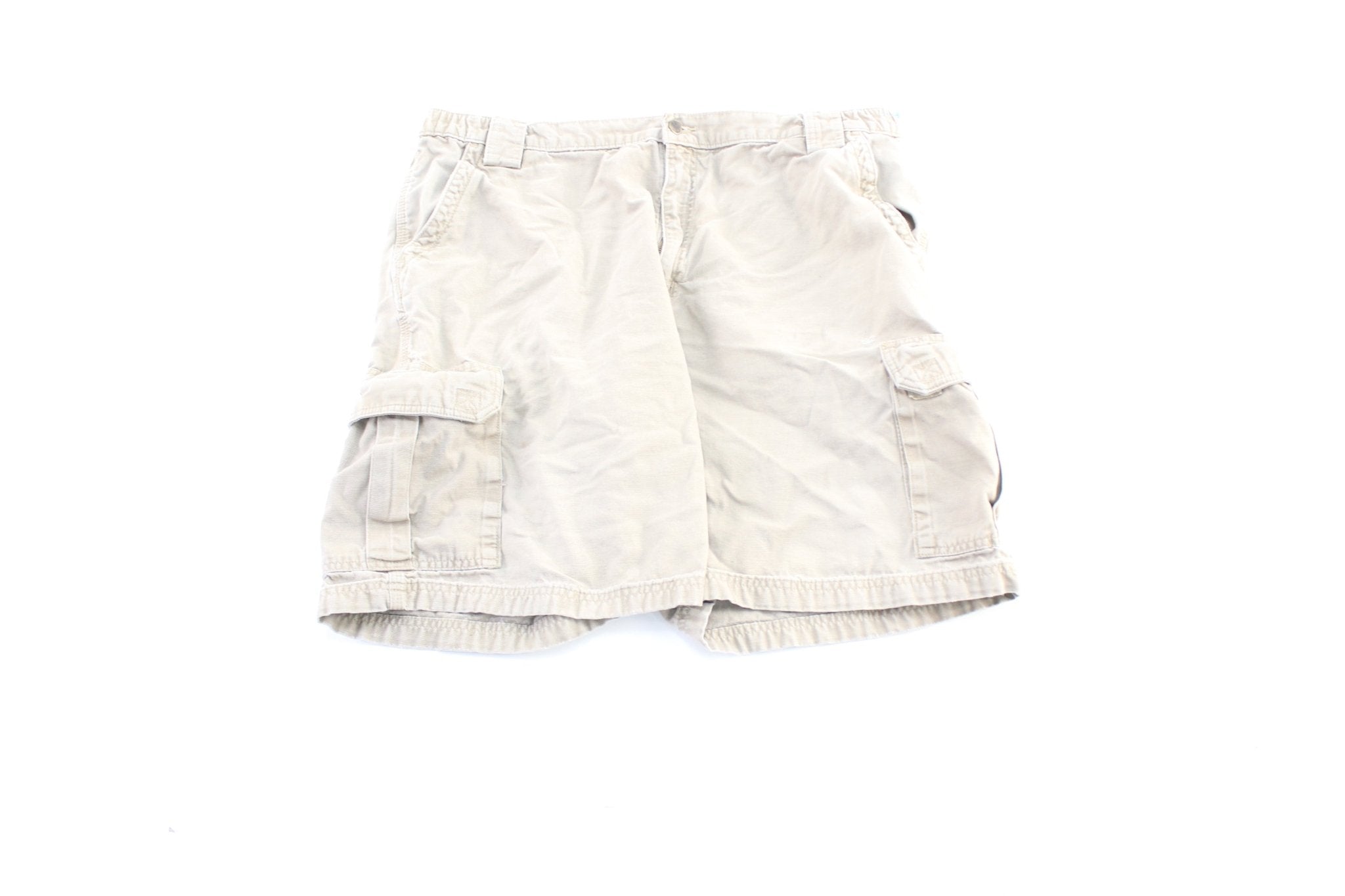 Carhartt Logo Patch Light Beige Shorts - ThriftedThreads.com