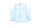 Carhartt Logo Patch Light Blue LS Button Down Shirt - ThriftedThreads.com