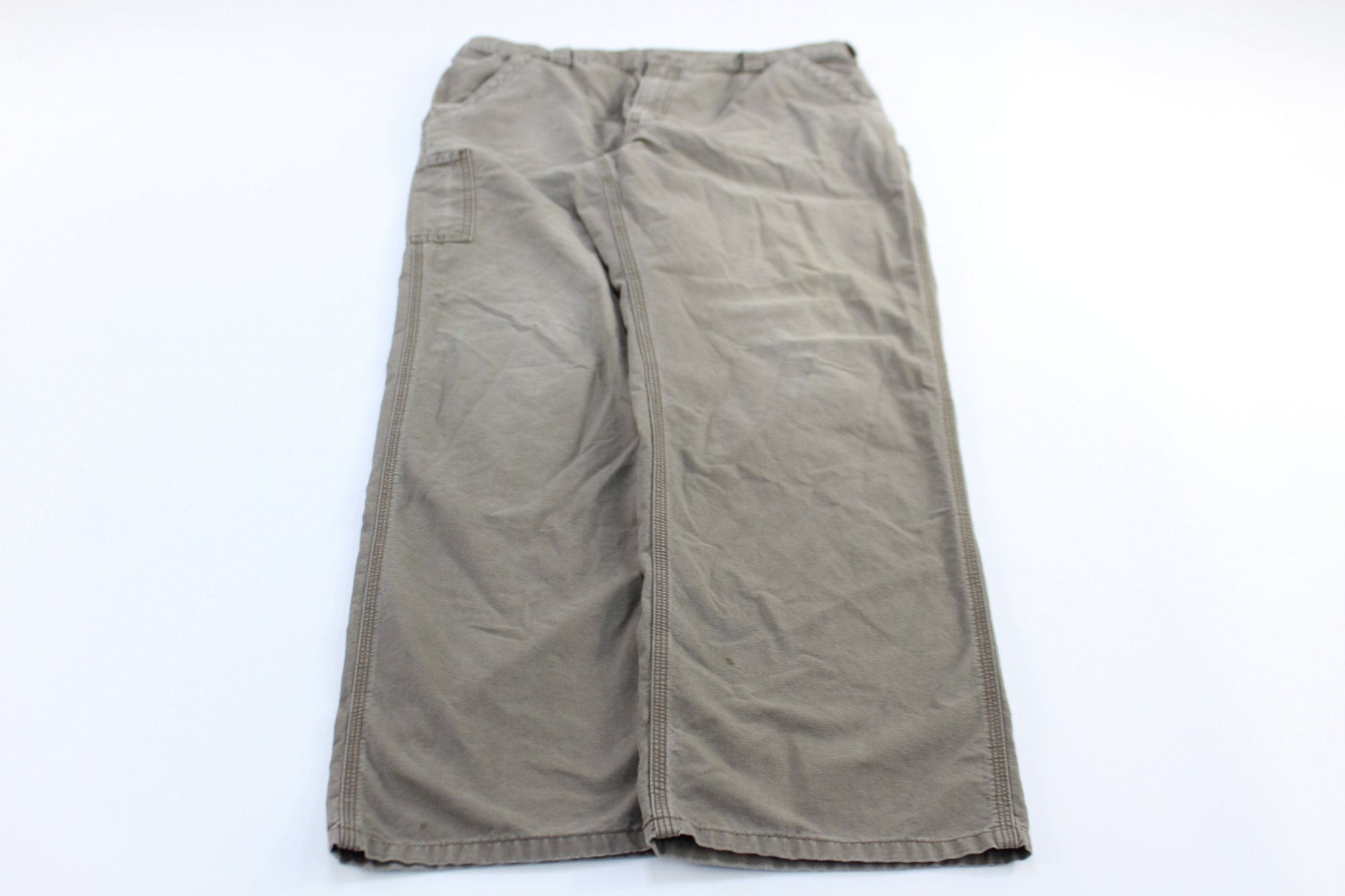 Carhartt Logo Patch Light Brown Original Dunagree Fit Pants - Pants/Shorts - Thrifted Threads