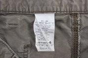 Carhartt Logo Patch Light Brown Original Fit Pants - ThriftedThreads.com