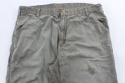 Carhartt Logo Patch Light Grey Carpenter Pants - Pants/Shorts - Thrifted Threads