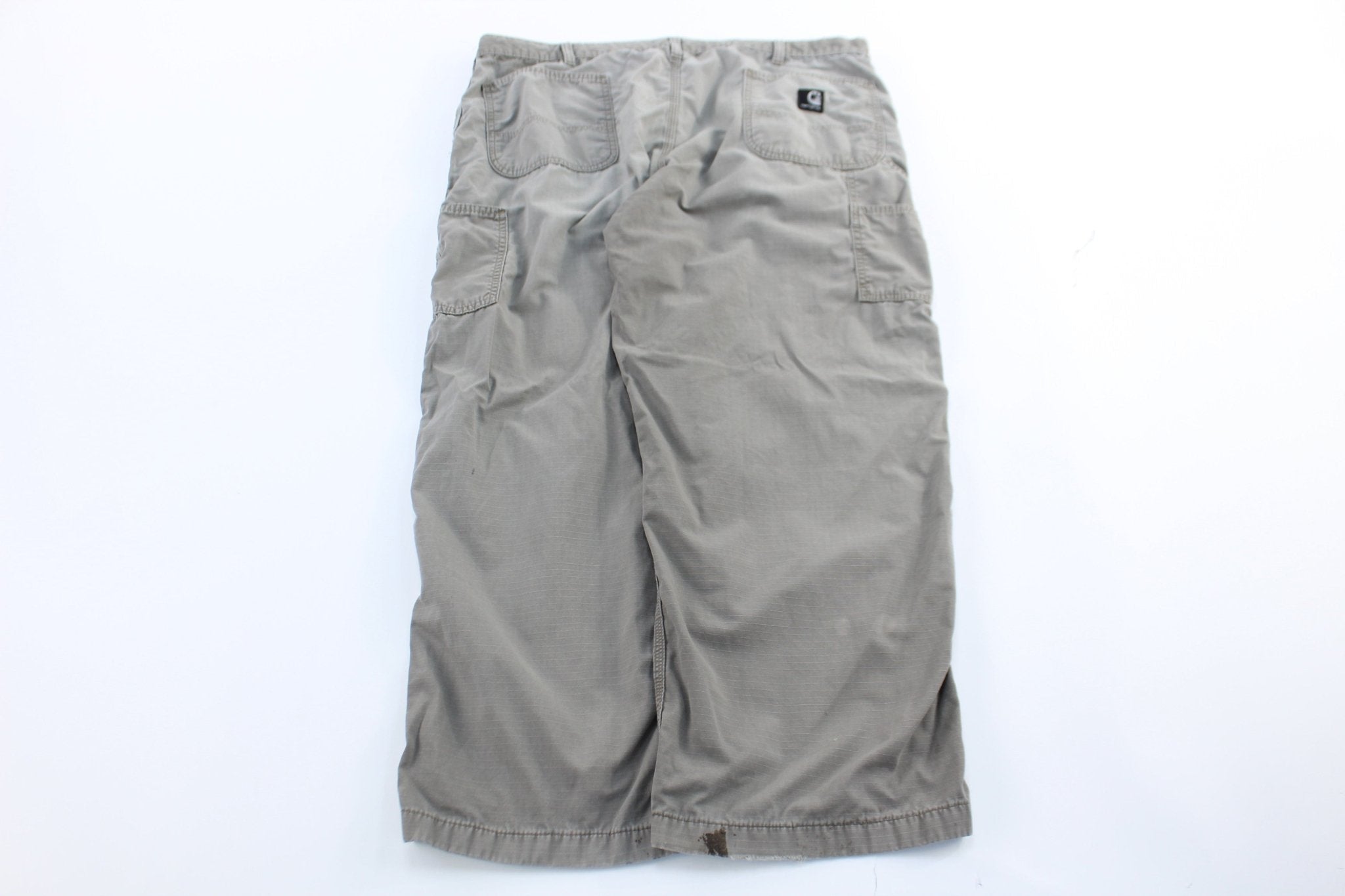 Carhartt Logo Patch Light Grey Carpenter Pants - Pants/Shorts - Thrifted Threads