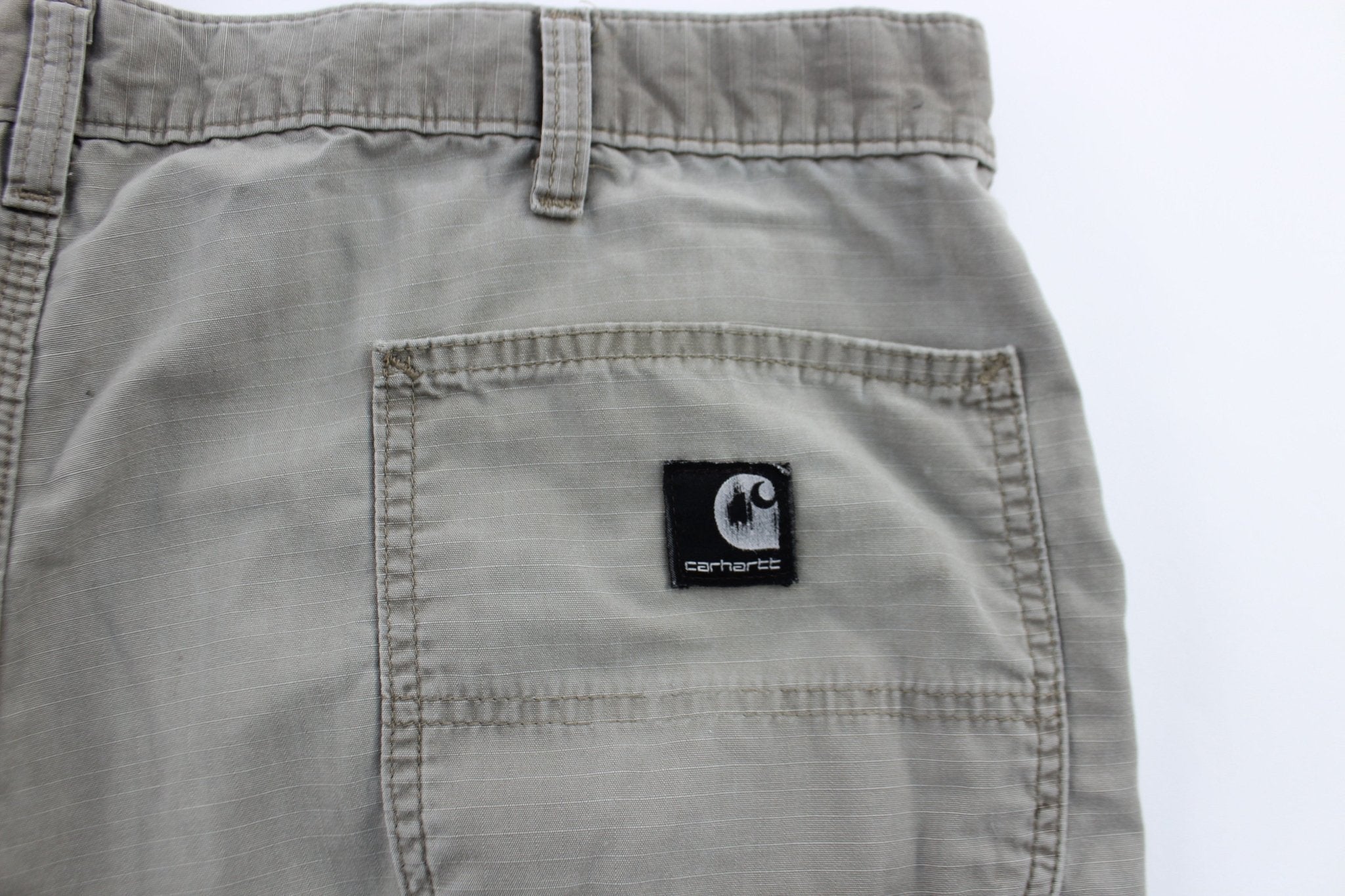 Carhartt Logo Patch Light Grey Carpenter Pants - Pants/Shorts - Thrifted Threads