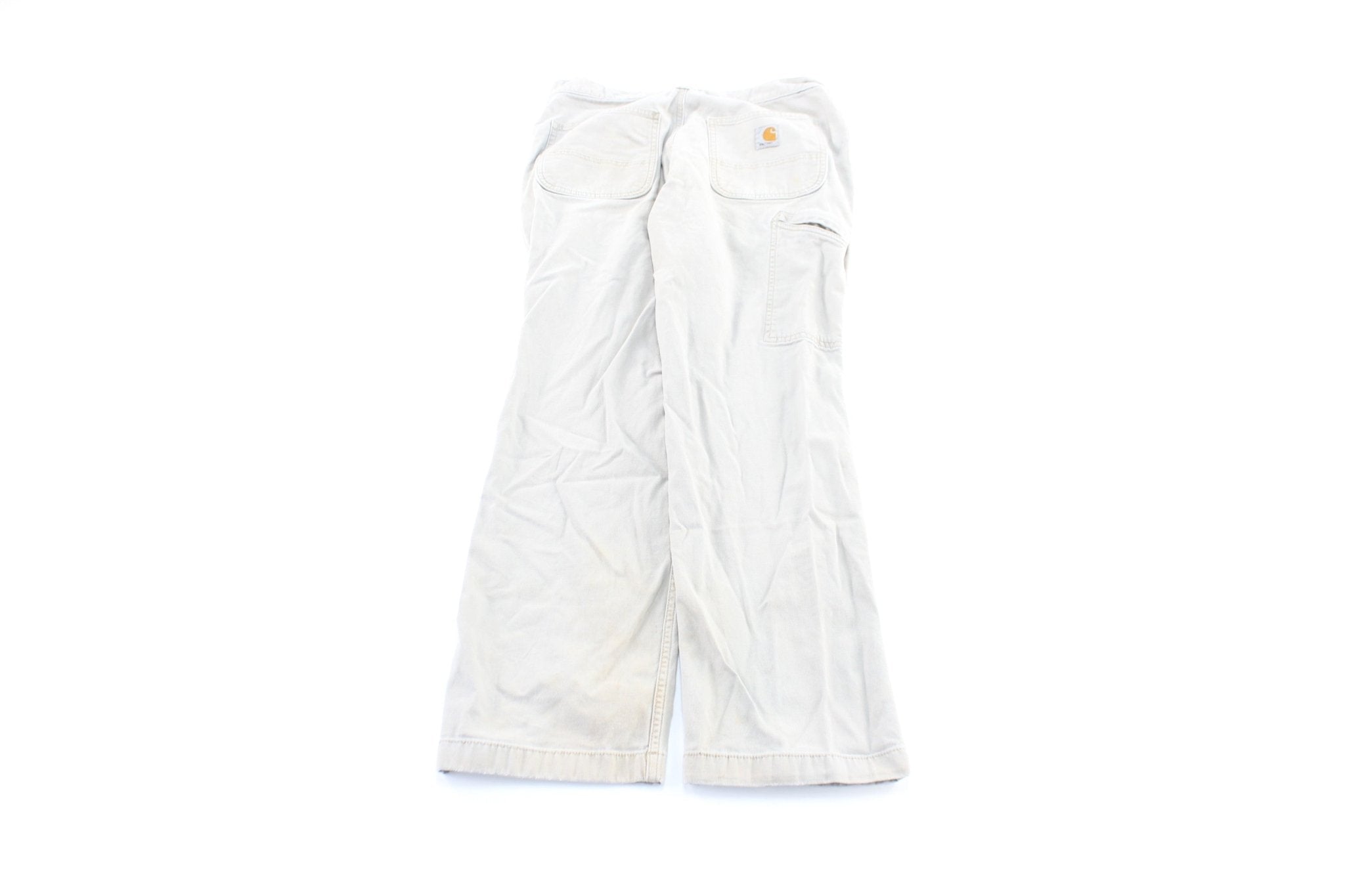 Carhartt Logo Patch Light Grey Pants - Pants/Shorts - Thrifted Threads