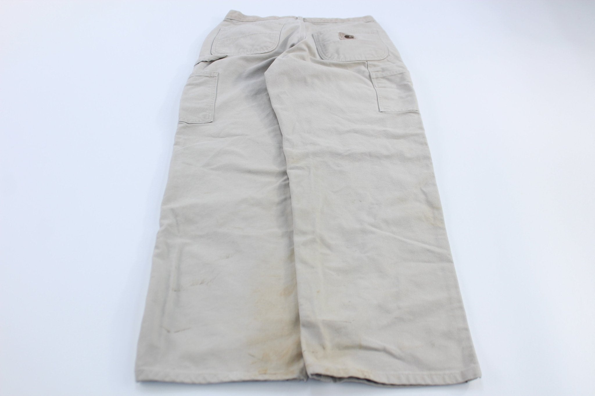 Carhartt Logo Patch Light Khaki Carpenter Pants - Pants/Shorts - Thrifted Threads