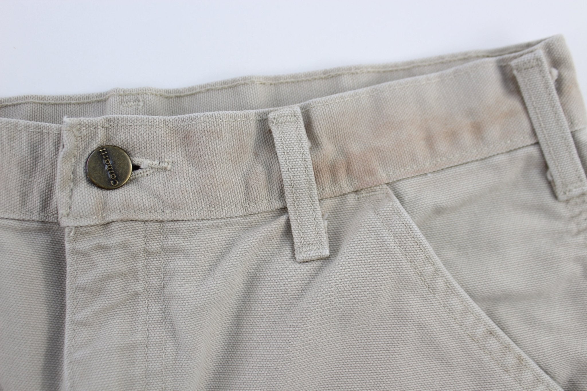 Carhartt Logo Patch Light Khaki Carpenter Pants - Pants/Shorts - Thrifted Threads