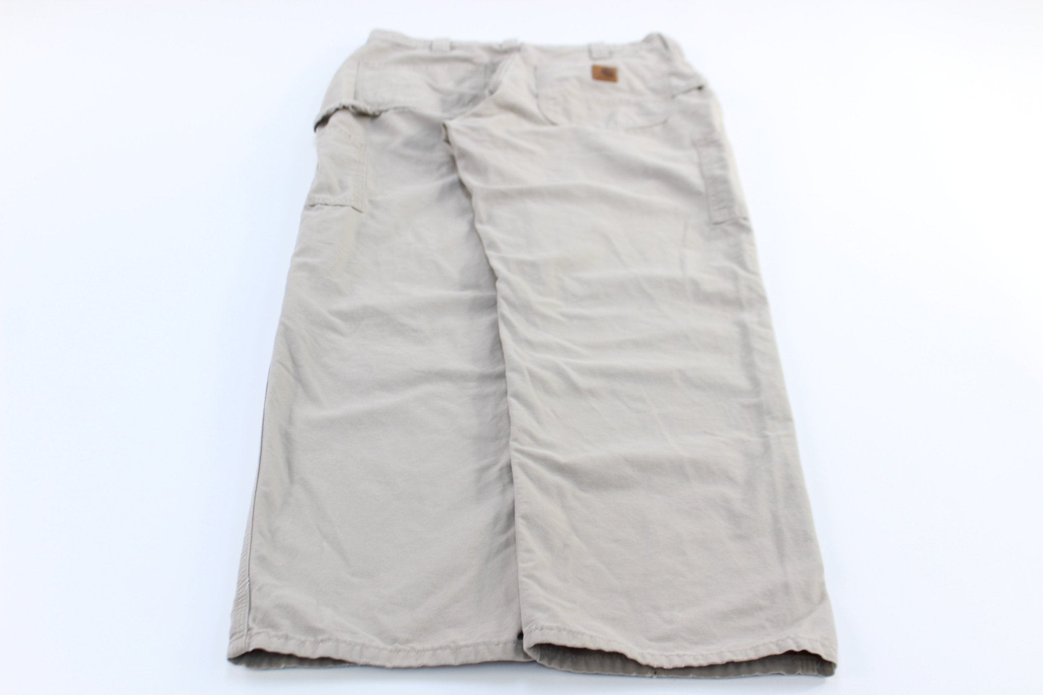 Carhartt Logo Patch Light Khaki Original Dunagree Fit Pants - ThriftedThreads.com