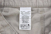 Carhartt Logo Patch Light Khaki Original Dunagree Fit Pants - ThriftedThreads.com