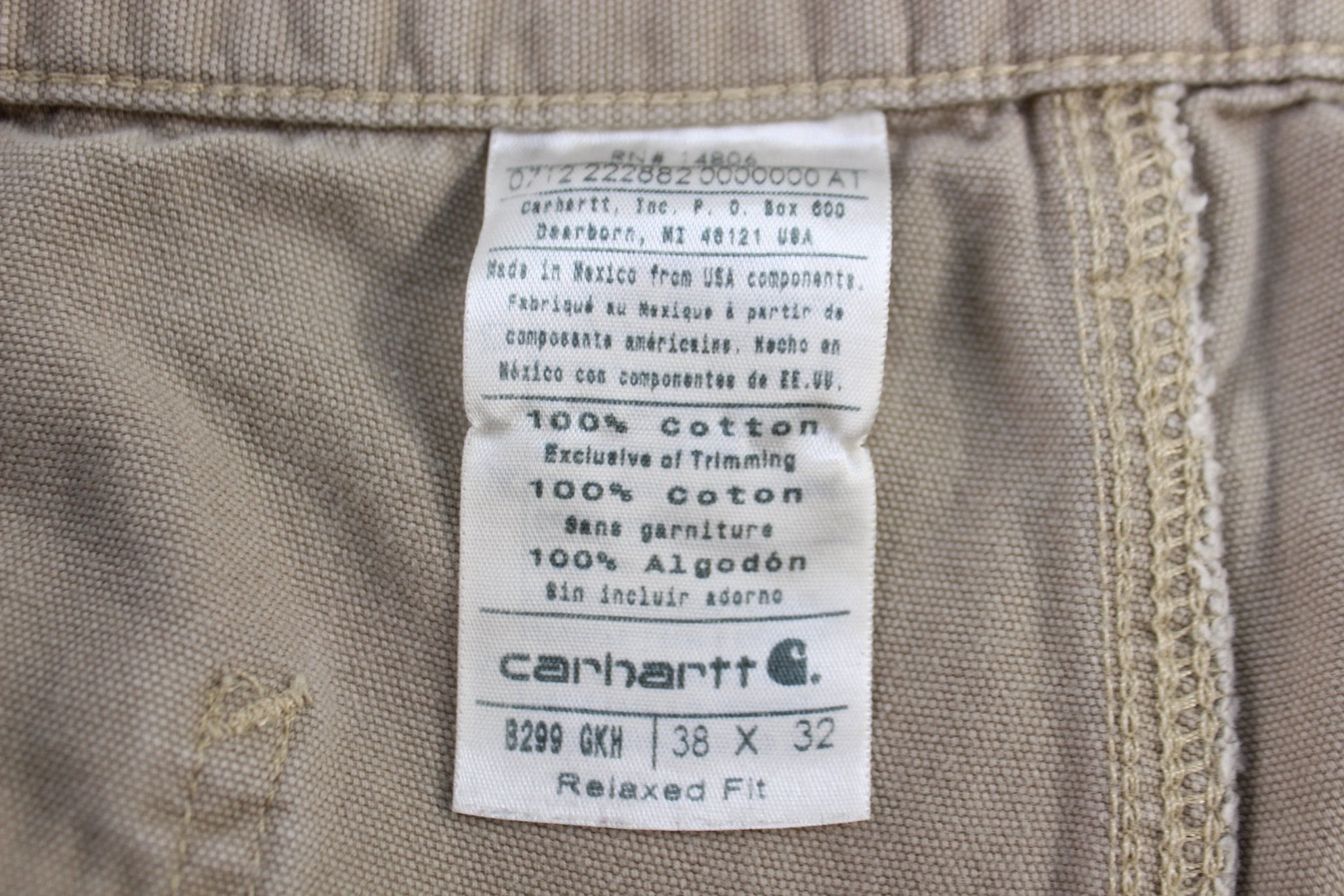 Carhartt Logo Patch Light Khaki Pants - Pants - Thrifted Threads