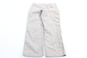 Carhartt Logo Patch Light Khaki Relaxed Fit Pants - ThriftedThreads.com