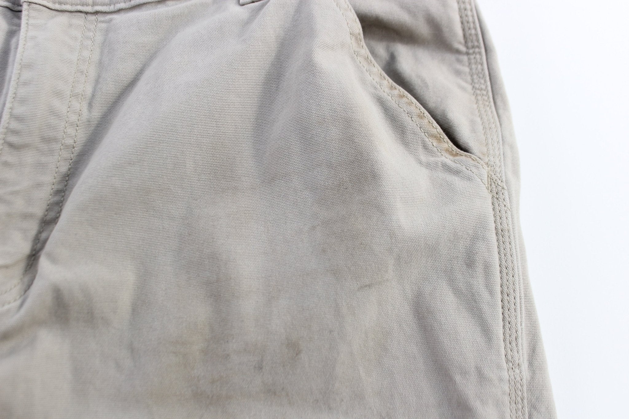 Carhartt Logo Patch Light Khaki Relaxed Fit Pants - Pants/Shorts - Thrifted Threads