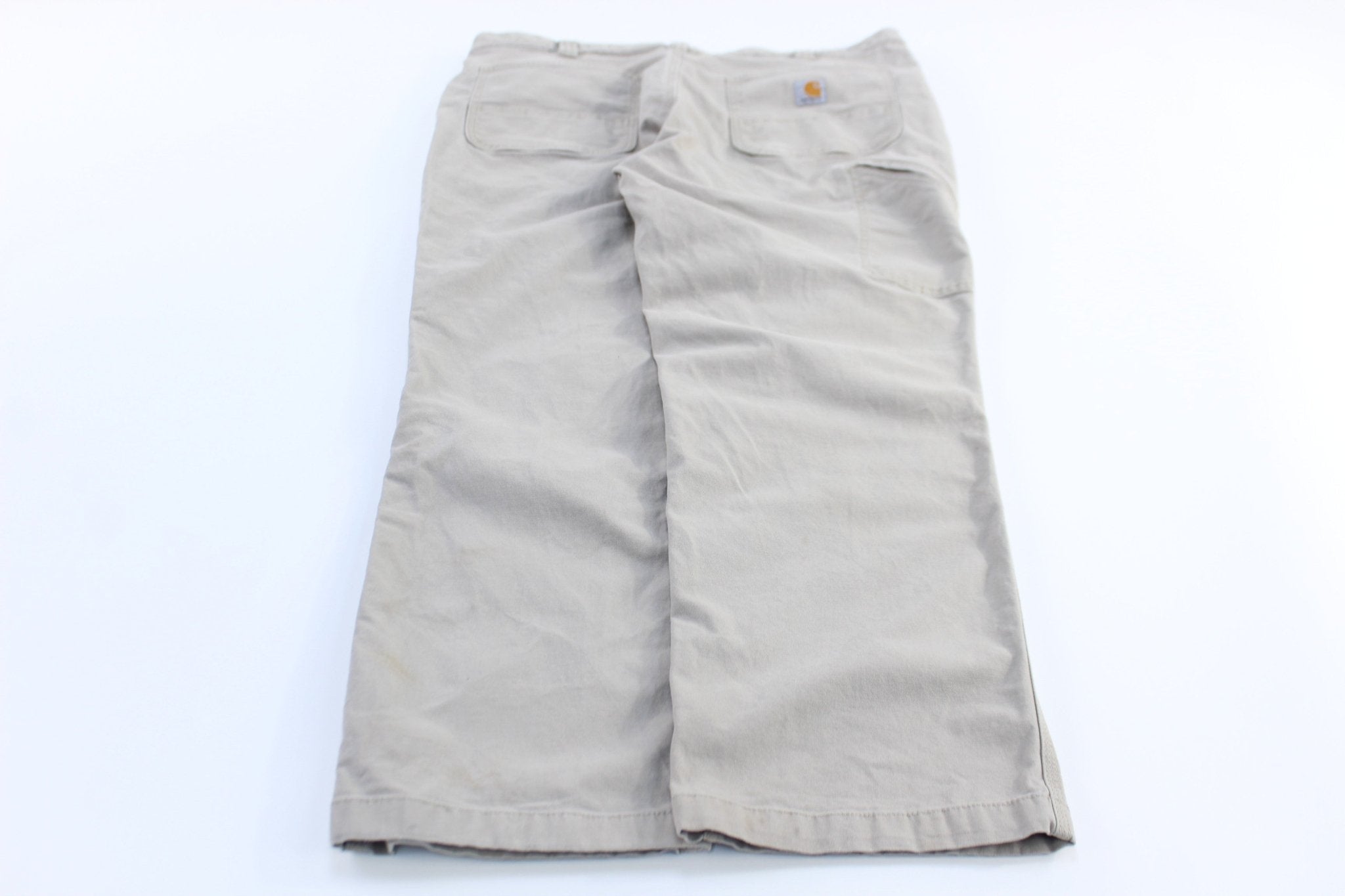 Carhartt Logo Patch Light Khaki Relaxed Fit Pants - Pants/Shorts - Thrifted Threads