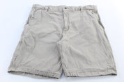 Carhartt Logo Patch Light Khaki Relaxed Fit Shorts - ThriftedThreads.com