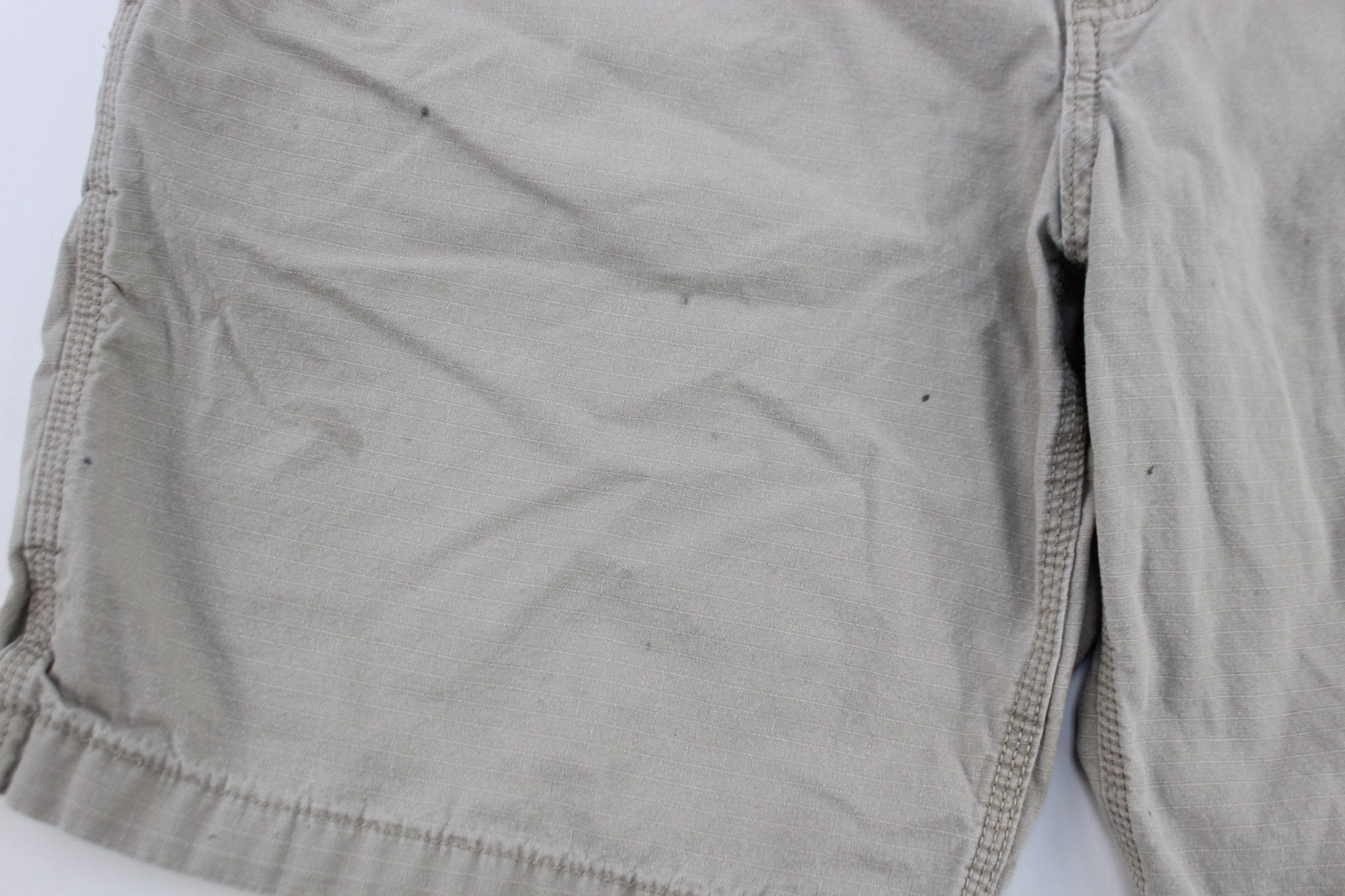 Carhartt Logo Patch Light Khaki Relaxed Fit Shorts - Pants/Shorts - Thrifted Threads