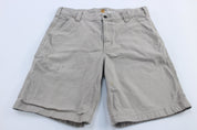 Carhartt Logo Patch Light Khaki Relaxed Fit Shorts - Pants/Shorts - Thrifted Threads