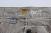 Carhartt Logo Patch Light Khaki Relaxed Fit Shorts - Pants/Shorts - Thrifted Threads