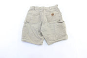 Carhartt Logo Patch Light Tan Carpenter Shorts - ThriftedThreads.com