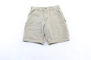 Carhartt Logo Patch Light Tan Carpenter Shorts - ThriftedThreads.com